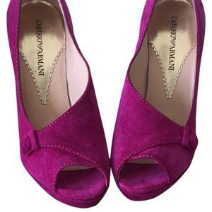 Emporio Armani Fuchsia/ Purple Pumps